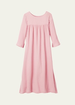 Petite Plume Provence 3/4-Sleeve Gauze Nightgown