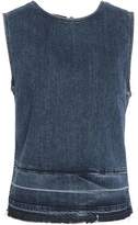 Thumbnail for your product : Theory Frayed Faded Denim Top
