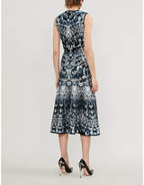 Thumbnail for your product : Alexander McQueen Abstract-print stretch silk-blend dress