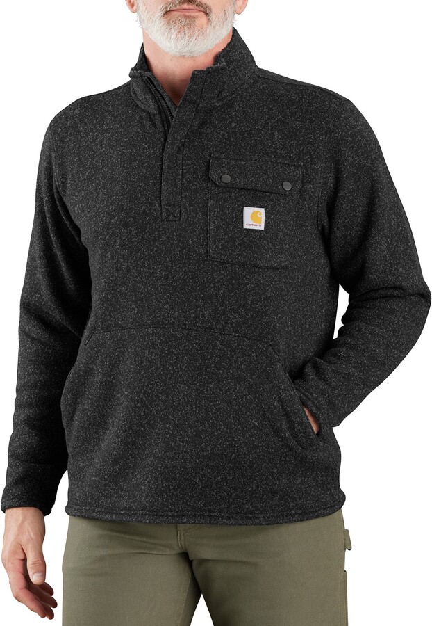 Carhartt Men's Fleece 1/4 Zip Sweater, Small, Black