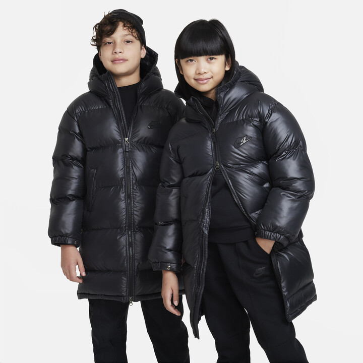 Nike Sportswear Heavyweight Synthetic Fill EasyOn Big Kids' Therma-FIT  Repel Loose Hooded Parka in Black - ShopStyle Boys' Outerwear