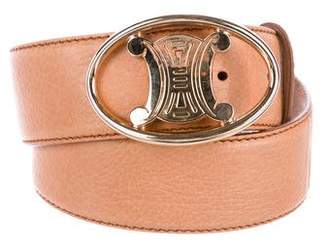 Celine Leather Logo Belt