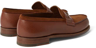 J.M. Weston - 180 The Moccasin Full-grain Leather And Suede Penny Loafers - Brown