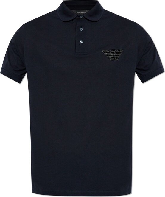 Emporio Armani Logo Detailed Short-Sleeved Polo Shirt