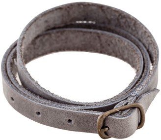 Mr Fox Handmade Grey Leather Bracelet