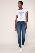 Calvin Klein Jean Mid Rise Skinny Bleu Délavé