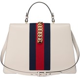 Thumbnail for your product : Gucci White Sylvie large leather tote bag