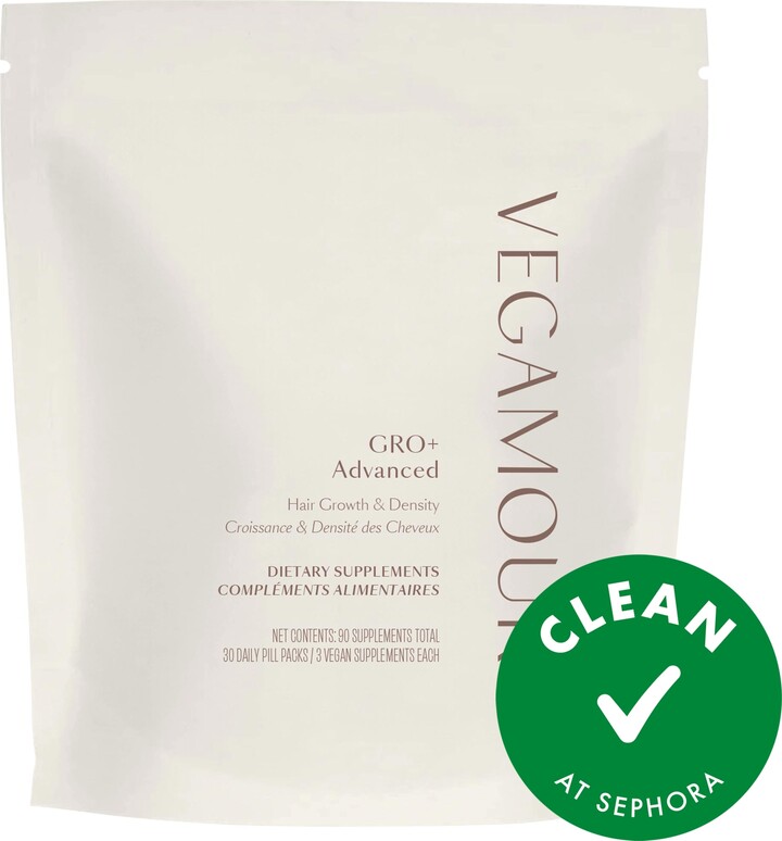 Vegamour GRO+ Advanced Growth & Density Supplements for Hair Thinning and Loss 1 Month Supply / 90 Capsules/1 Month Supply / 90 Capsules