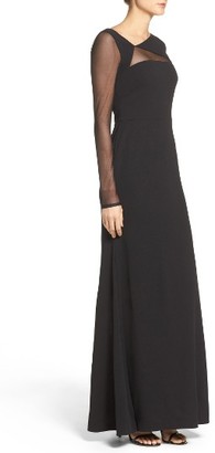 Vera Wang Women's Ilusion Inset Gown