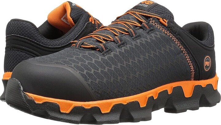 Timberland Powertrain Alloy Toe Men's Work Lace-up Boots Black/Orange : 9 E - Wide, Leather/Textile