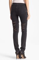 Thumbnail for your product : Christopher Kane Skinny Ripped Stretch Jeans