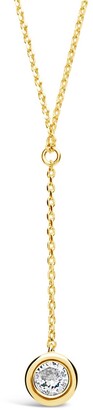 Sterling Forever 14K Gold Vermeil Cubic Zirconia Y Drop Necklace