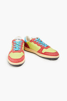 Thumbnail for your product : RE/DONE 80s Basketball color-block suede and leather sneakers