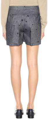 Tomas Maier Embroidered denim shorts
