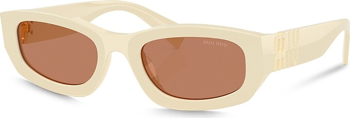 Miu Miu Rectangular Sunglasses, 53mm