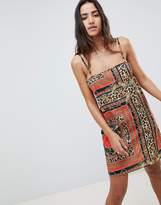 Thumbnail for your product : ASOS DESIGN cami mini dress in red scarf print