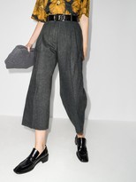 Thumbnail for your product : Dries Van Noten Partan cropped wool trousers