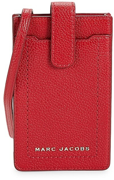 marc jacobs red leather bolsa