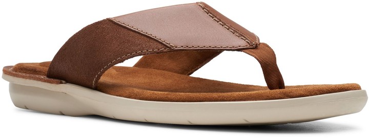 clarks mens flip flops
