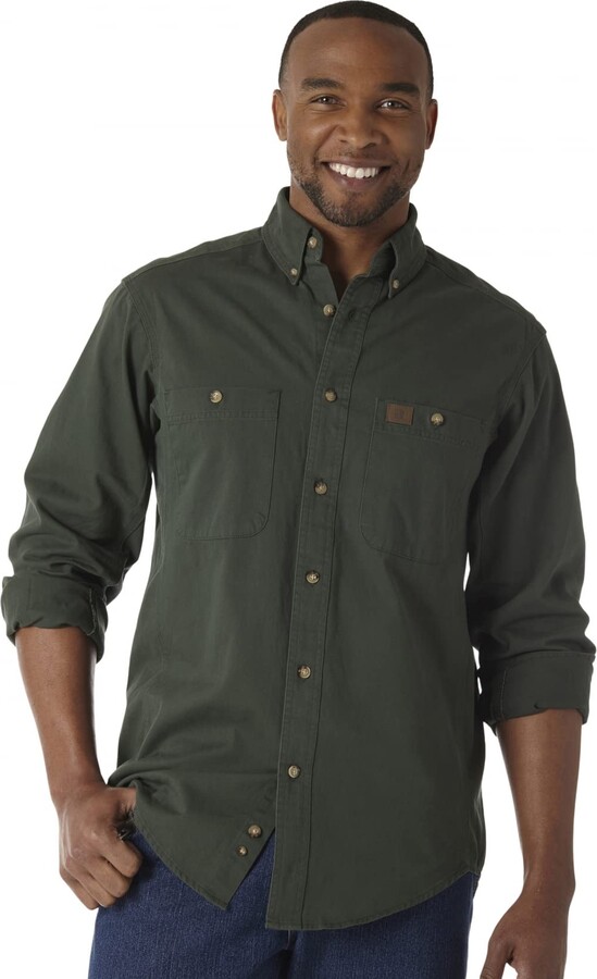 Wrangler Riggs Workwear Men's logger work utility button down shirts -  ShopStyle
