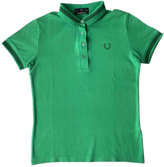 Fred Perry Green Cotton Top for Women