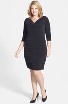 Thumbnail for your product : London Times Twist Top Shutter Dress (Plus Size)