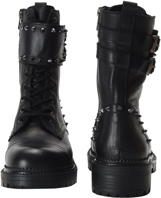 Collie studded combat lug sole boots clearance
