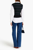Thumbnail for your product : VIVETTA Striped ribbed wool-blend vest