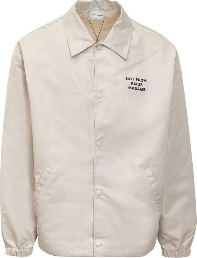 Drôle De Monsieur La Vest Slogan Lightweight Button-Up Jacket