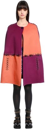 Fausto Puglisi Patchwork Wool & Cashmere Cape