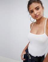 Thumbnail for your product : PrettyLittleThing basic ribbed square neck body