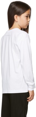 MM6 MAISON MARGIELA Kids White Reverse Logo Long Sleeve T-Shirt