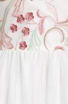 Thumbnail for your product : Sequin Hearts Embroidered Mesh & Tulle Halter Gown