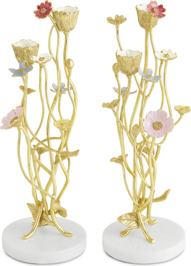 Michael Aram Wildflowers Candle Holders, Set of 2