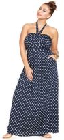 Thumbnail for your product : Love Squared Plus Size Halter Polka-Dot Maxi Dress