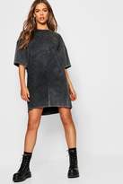 Thumbnail for your product : boohoo Washed Oversized T-Shirt Dress