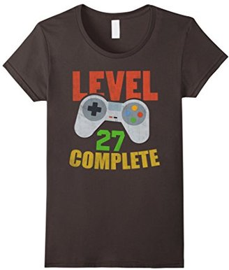 Level 27 Complete Video Gamer Geek 27th Birthday Gift Shirt