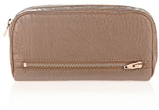 Alexander Wang Fumo Continental Wallet In Latte With Rose Gold