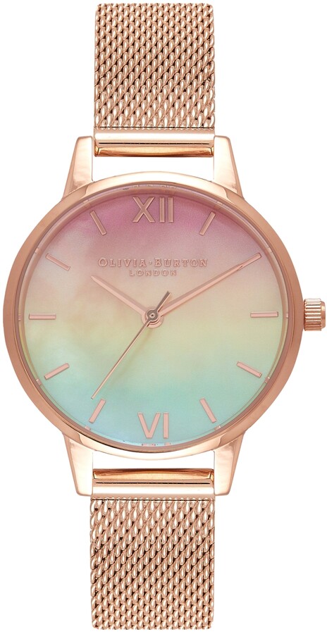 rose gold pink seashell mesh