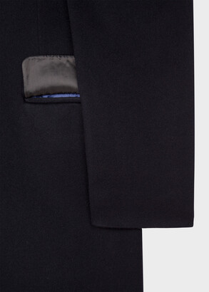 Paul Smith Men's Navy Wool-Cashmere Epsom Coat