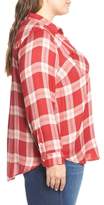 Thumbnail for your product : Lucky Brand Pleat Back Plaid Shirt