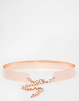 Thumbnail for your product : ASOS Skinny Full Metal Rose Gold Waist Belt