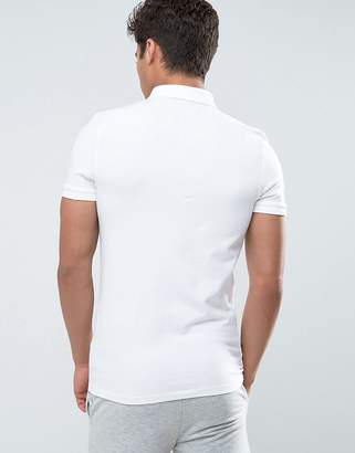 ASOS Extreme Muscle Polo Shirt In White