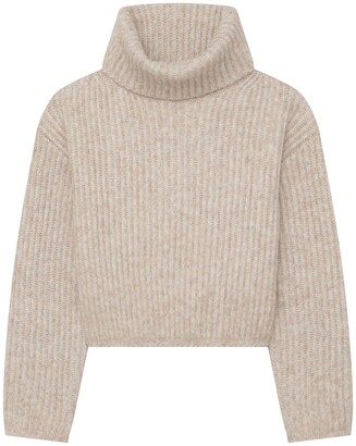 Thakoon Cropped Ribbed Turtleneck Sweater
