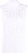 Thumbnail for your product : Sportmax Cable-Knit High Neck Vest