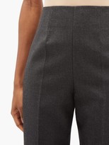 Thumbnail for your product : Maison Margiela Tailored Wool Tapered-leg Trousers - Dark Grey