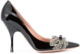 Thumbnail for your product : Rochas rhinestone embellished pumps