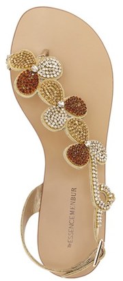 Menbur Women's 'Gunmiel' Crystal Embellished Flat Sandal