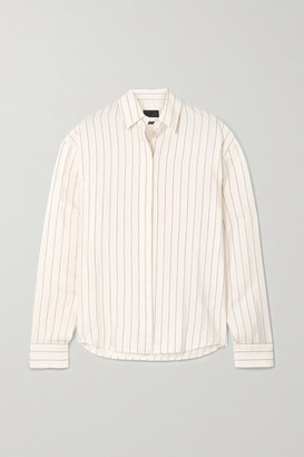 RtA Brady Pinstriped Twill Shirt - White