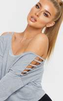 Thumbnail for your product : PrettyLittleThing Black Jersey Off The Shoulder T Shirt